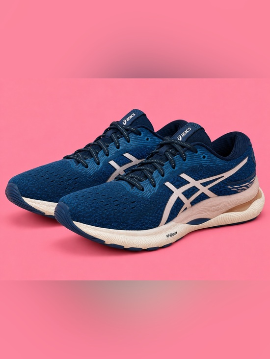 Asics Shoes - ASICS Gel Nimbus 24 Womens Size 9 Blue Running Shoes FF Blast Athletic Sneaker